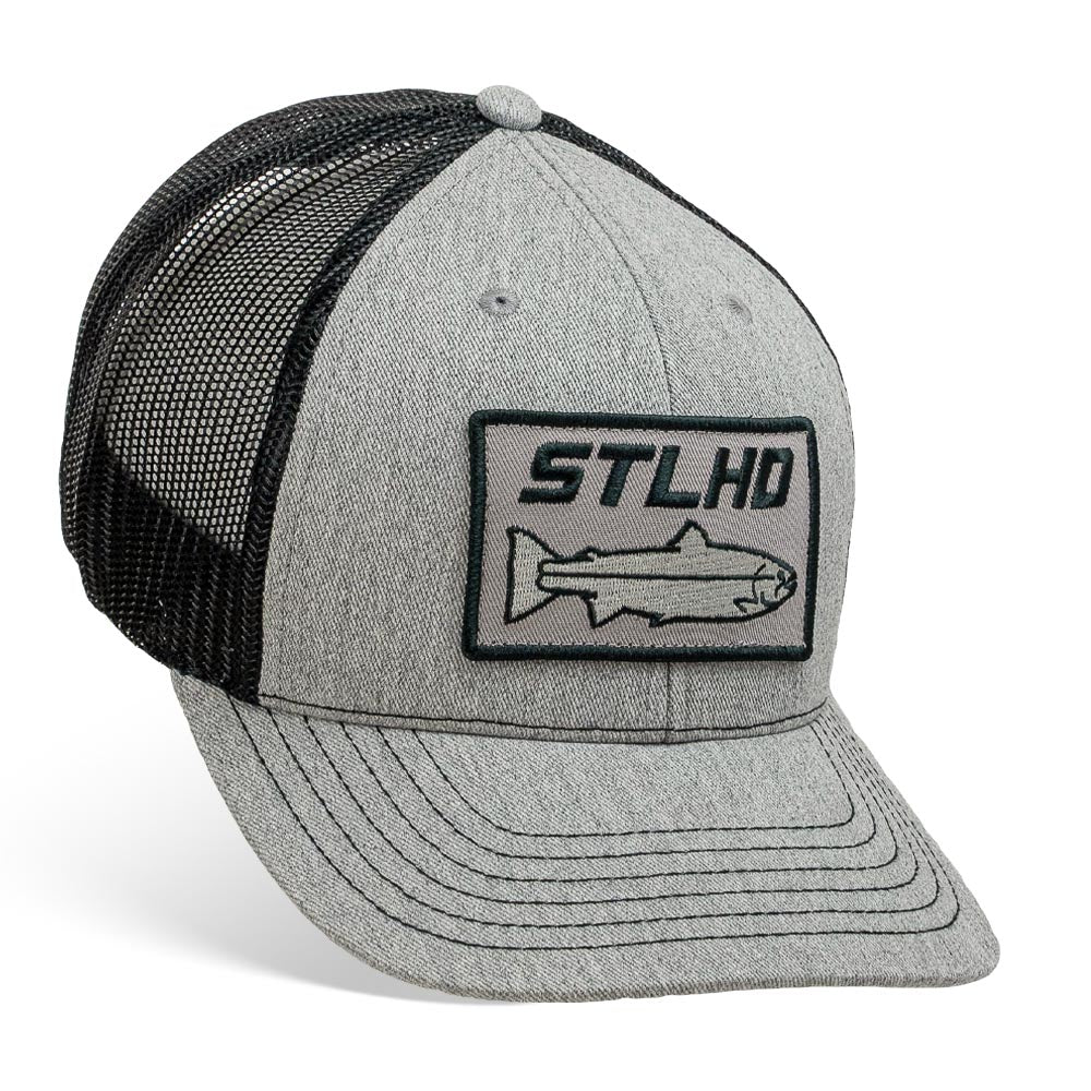 STLHD Chrome Edition Heather Grey/Black Trucker Snapback Hat