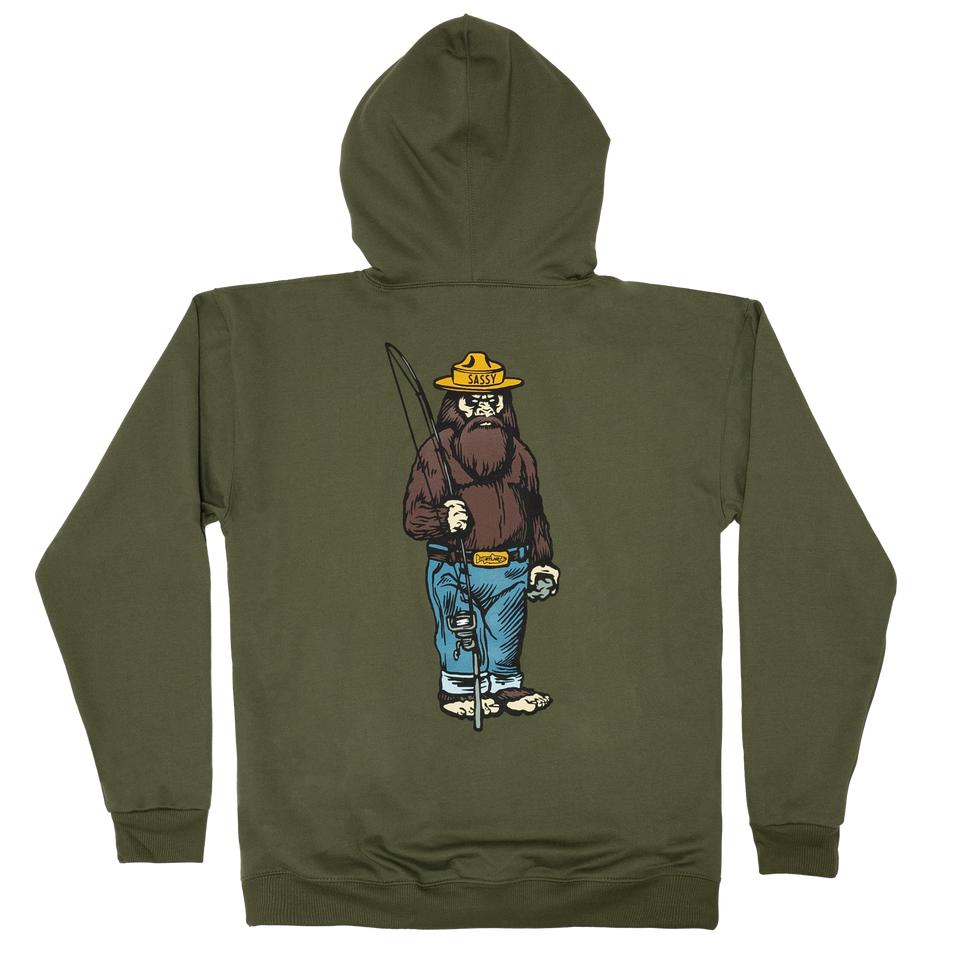 Bigfoot Fishing Hoodies - light or dark artwork – American Bear Cub®