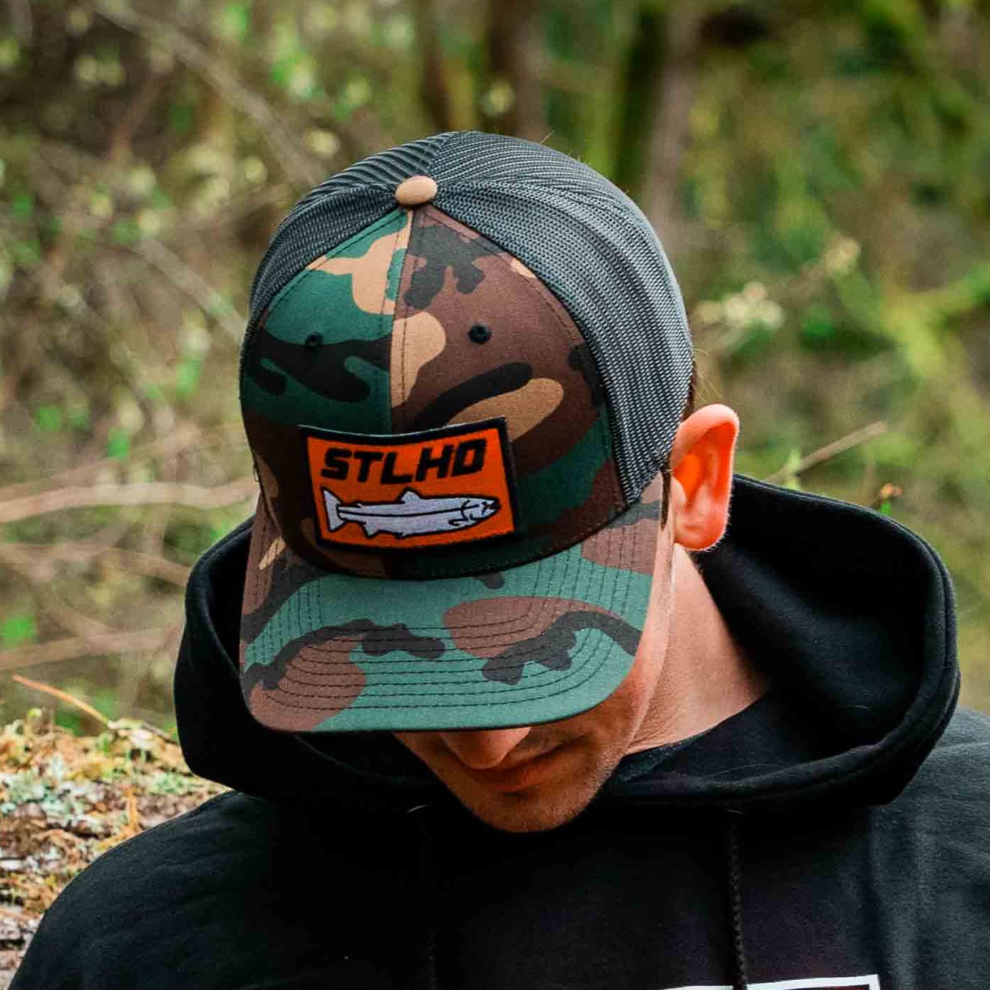 Get Reel! Bass Fishing Camouflage Camo Black Front Embroidered Cap CAP927E  Hat - Ceylon Exports & Trading Sri Lanka