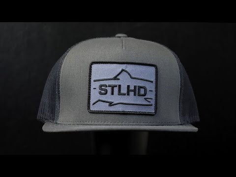 STLHD Skamania Black Flat Bill Snapback Trucker Hat