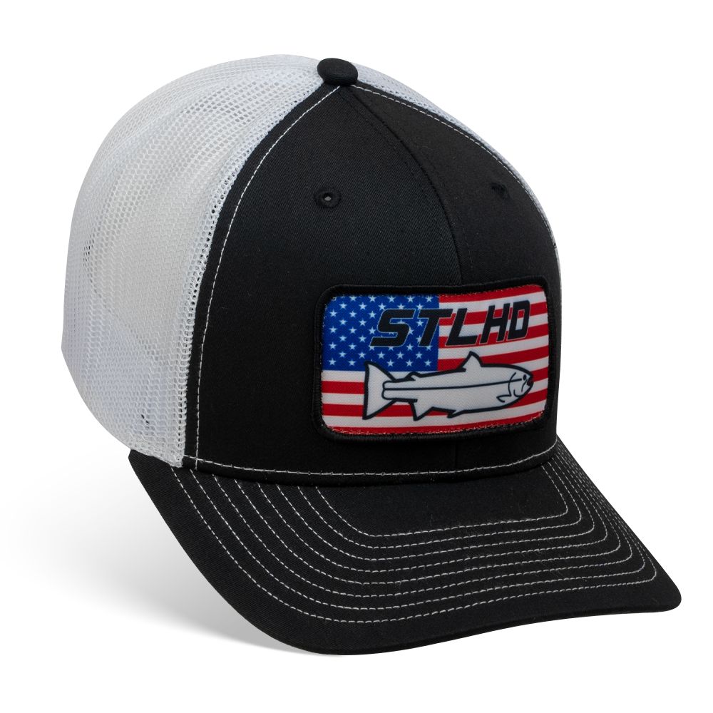 STLHD Back Bouncer Flex Fit Trucker Hat Black