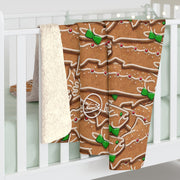 STLHD Gingerbread Sherpa Fleece Blanket - H&H Outfitters